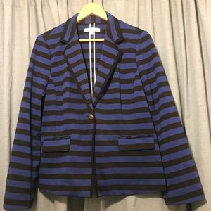 Blue and black blazer jacket